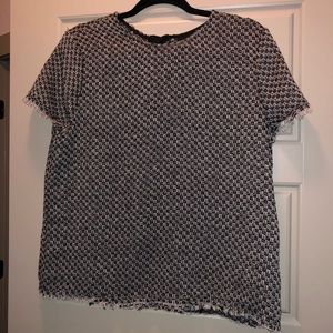 Knitted short sleeve business top